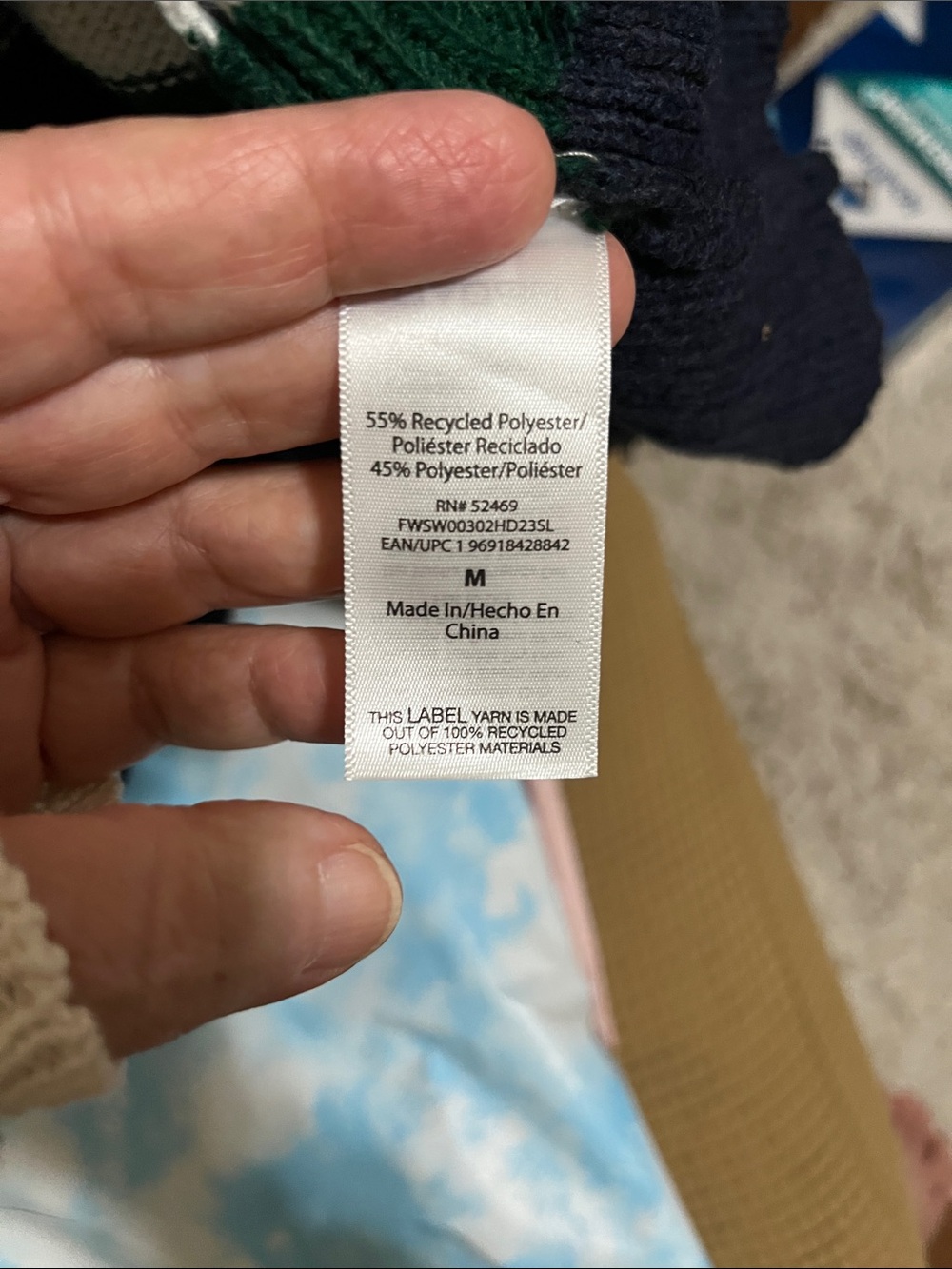 Medium (but oversized) Free Assembly Striped Notch Neck Collared Sweater - Picture 8 of 8